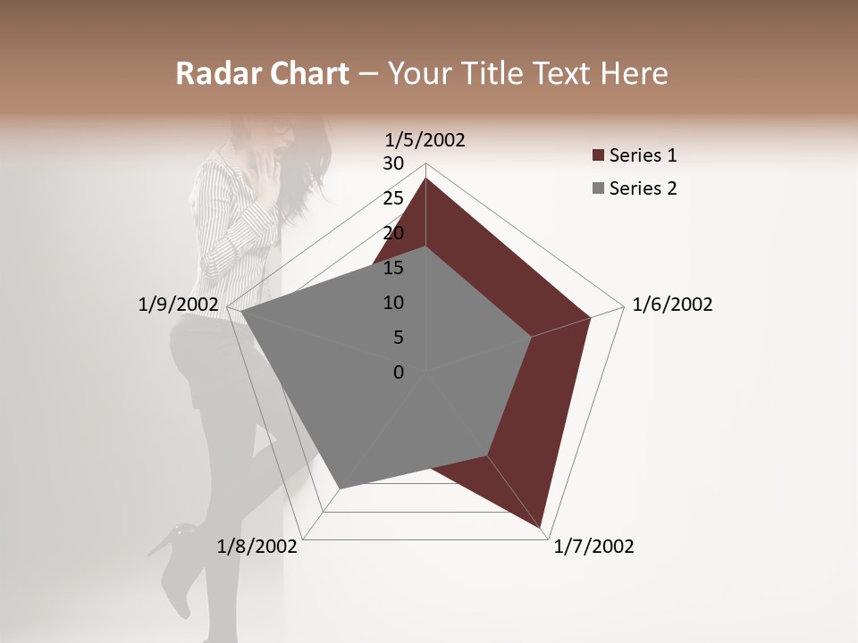 Placard Looking Smiling PowerPoint Template