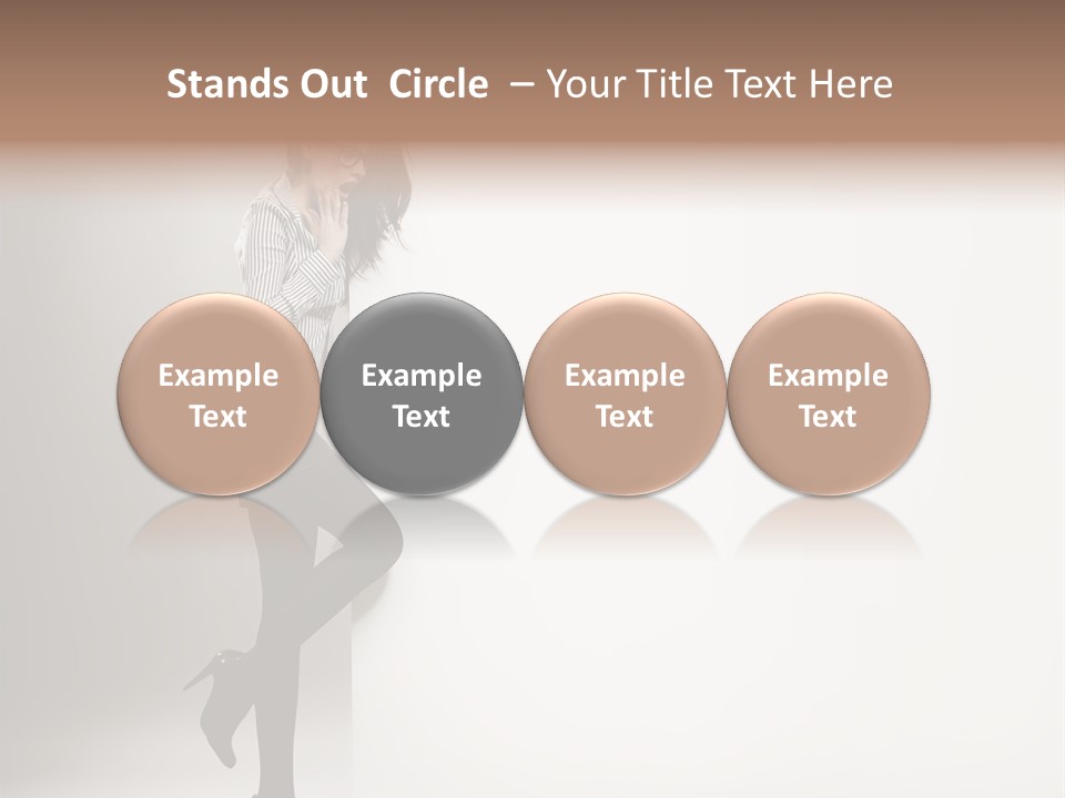 Placard Looking Smiling PowerPoint Template