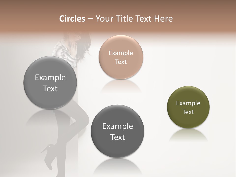 Placard Looking Smiling PowerPoint Template