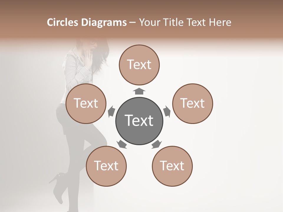 Placard Looking Smiling PowerPoint Template