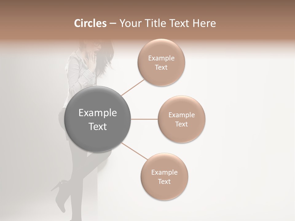 Placard Looking Smiling PowerPoint Template