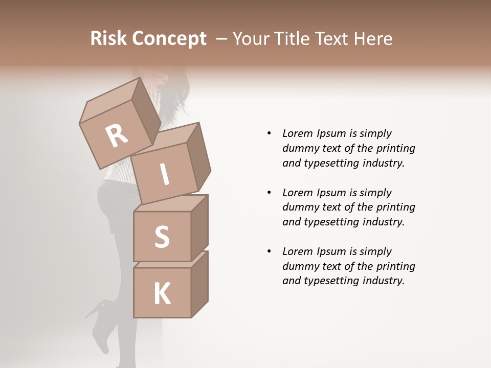 Placard Looking Smiling PowerPoint Template