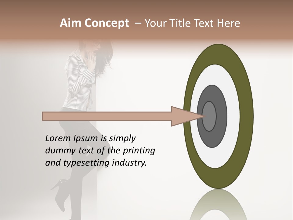 Placard Looking Smiling PowerPoint Template