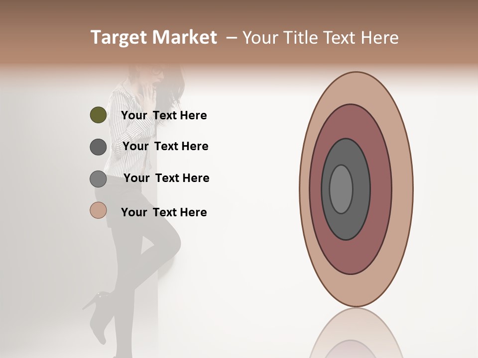 Placard Looking Smiling PowerPoint Template