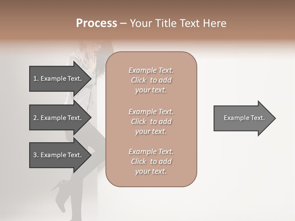 Placard Looking Smiling PowerPoint Template