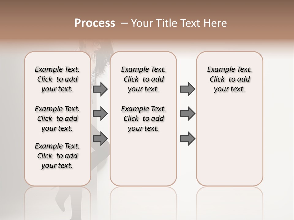 Placard Looking Smiling PowerPoint Template