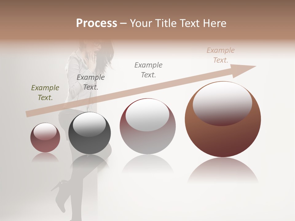 Placard Looking Smiling PowerPoint Template