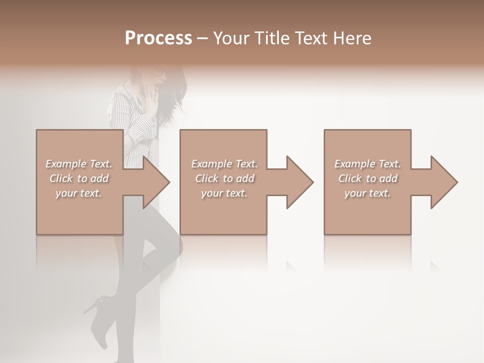 Placard Looking Smiling PowerPoint Template