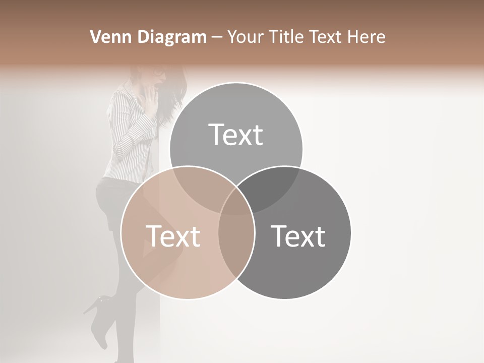 Placard Looking Smiling PowerPoint Template