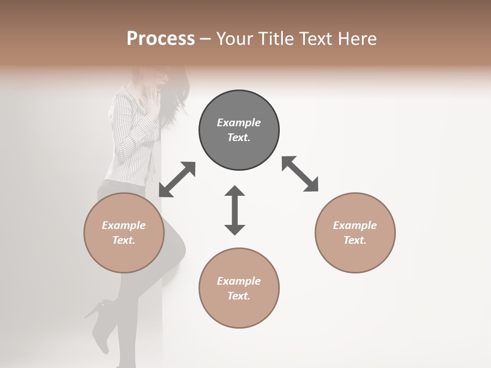 Placard Looking Smiling PowerPoint Template
