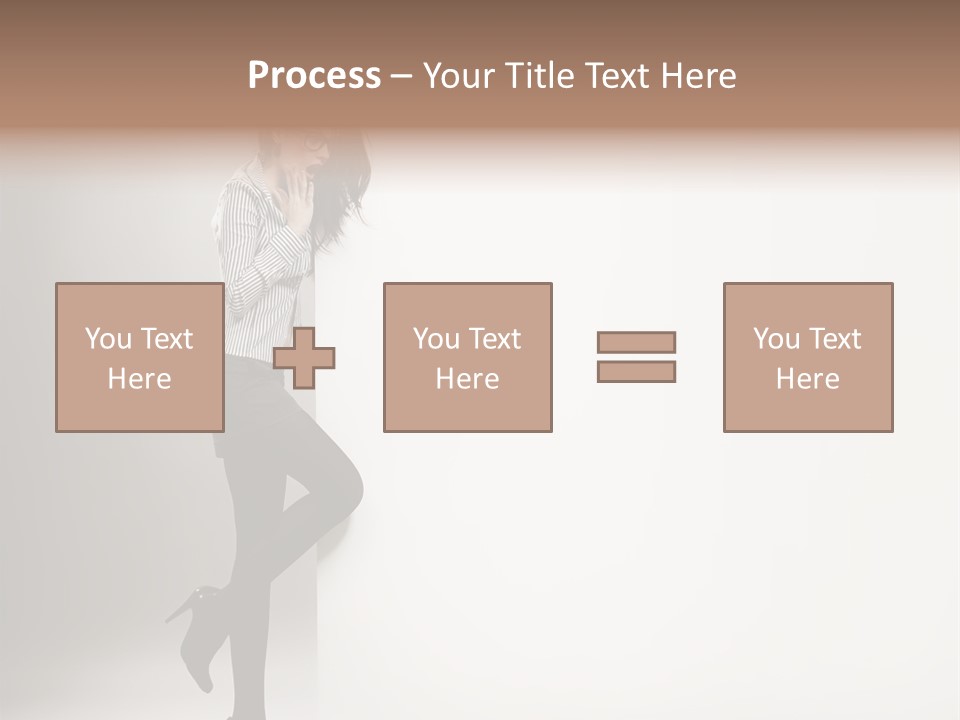 Placard Looking Smiling PowerPoint Template