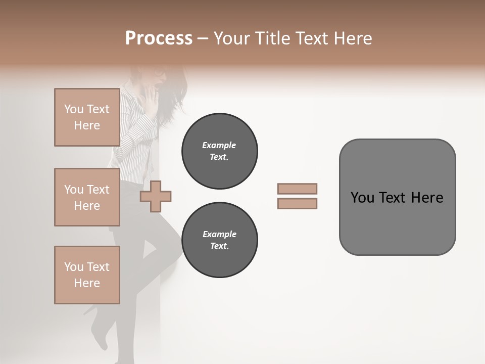 Placard Looking Smiling PowerPoint Template
