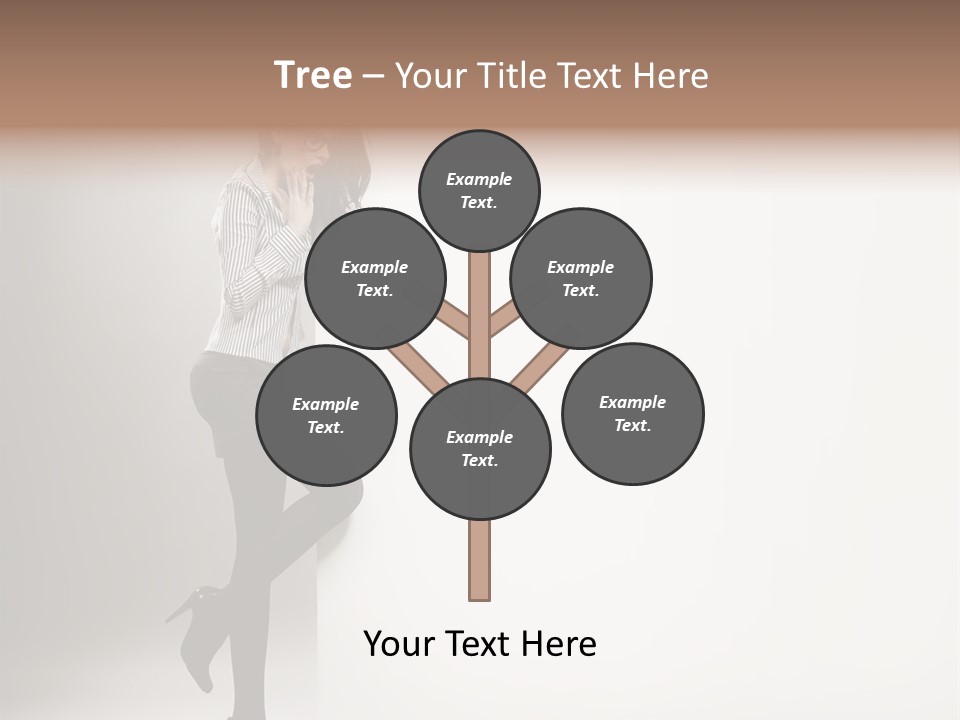 Placard Looking Smiling PowerPoint Template