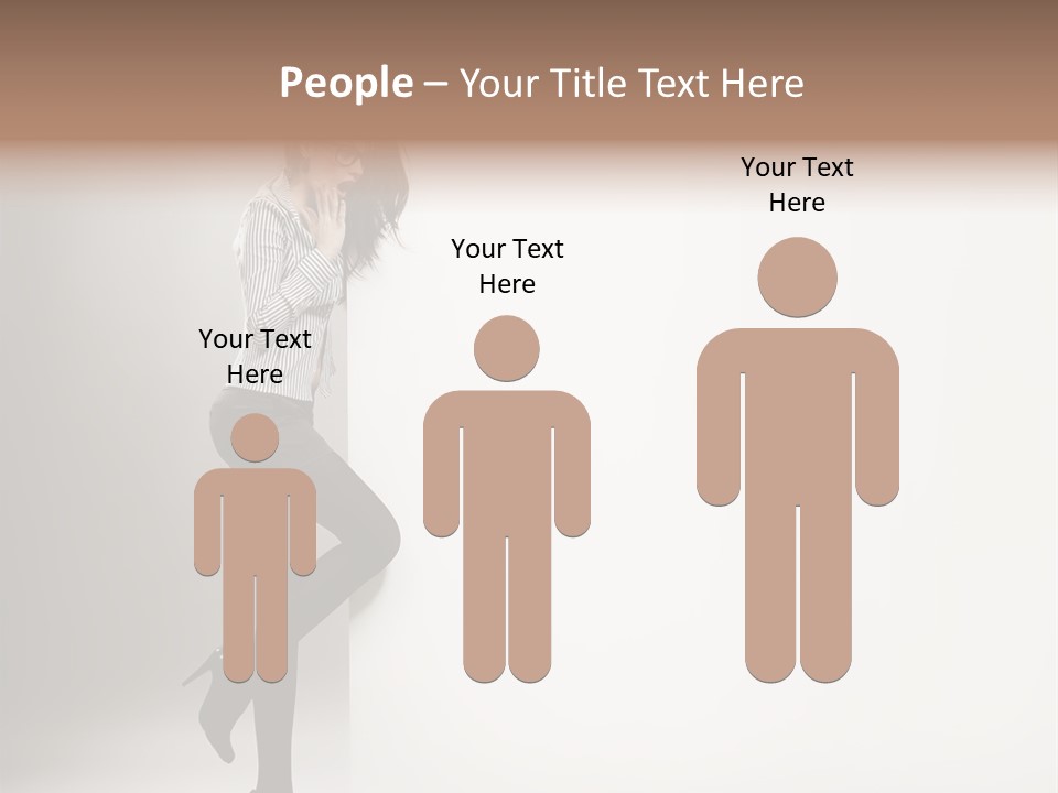 Placard Looking Smiling PowerPoint Template