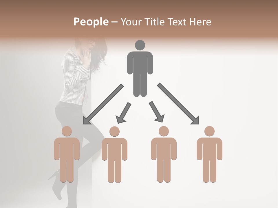 Placard Looking Smiling PowerPoint Template