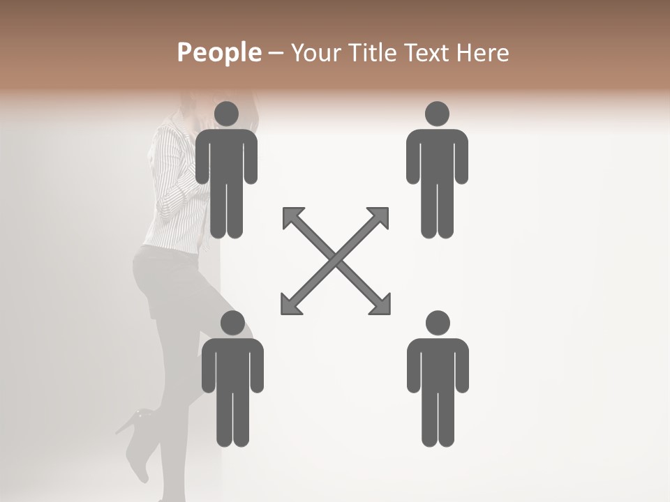 Placard Looking Smiling PowerPoint Template