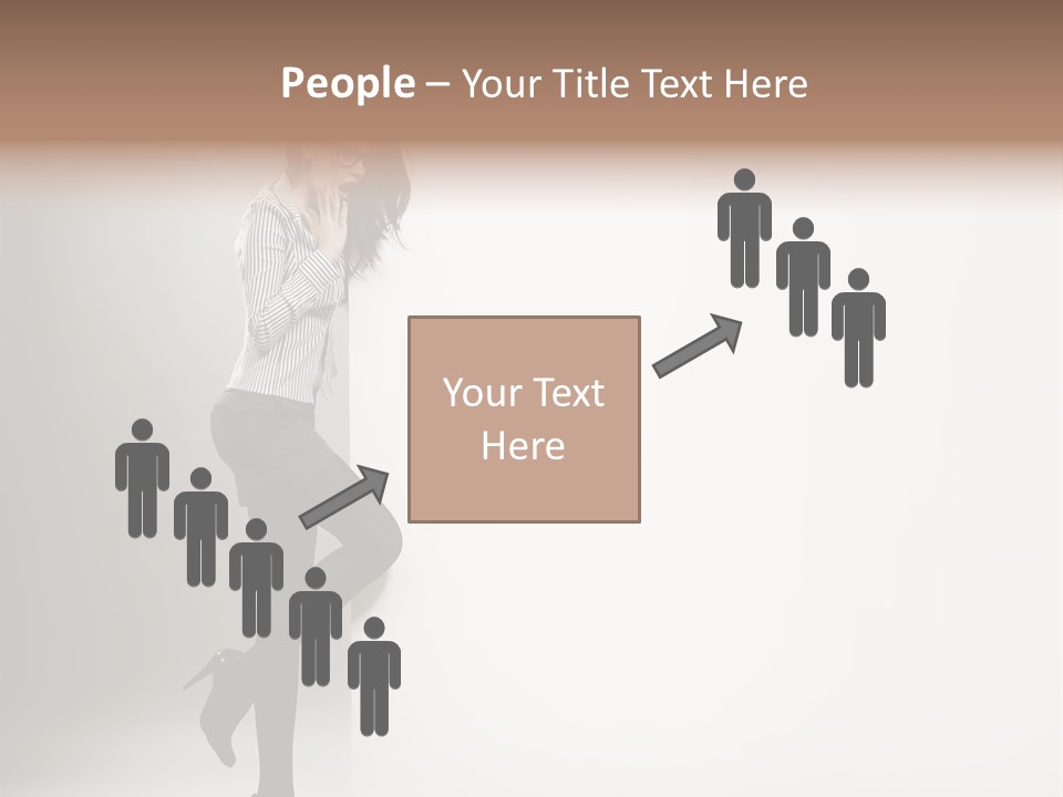 Placard Looking Smiling PowerPoint Template