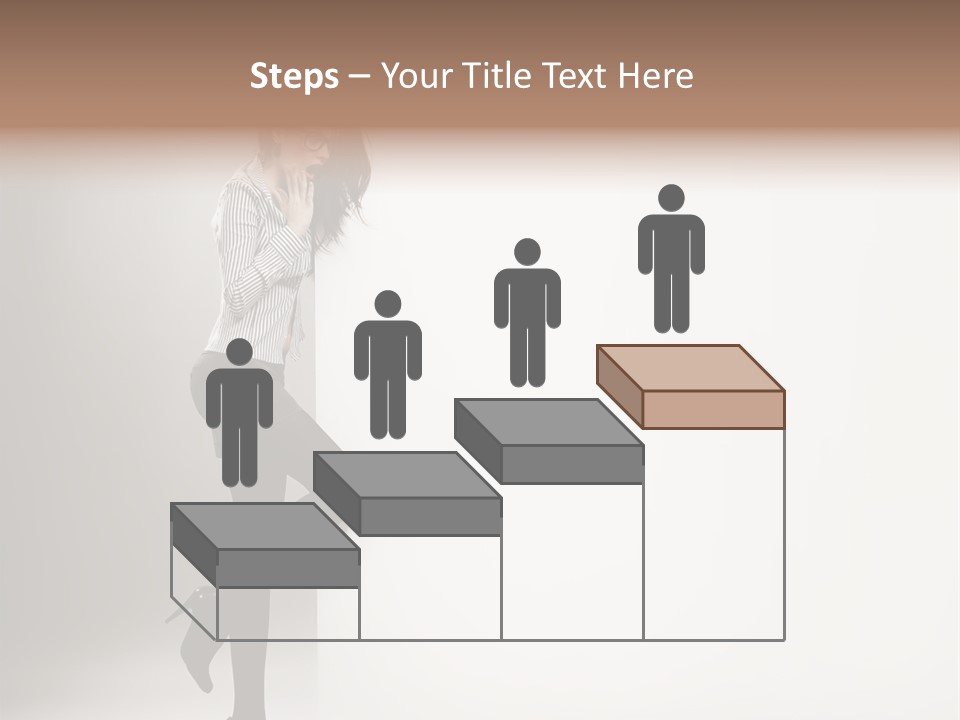 Placard Looking Smiling PowerPoint Template