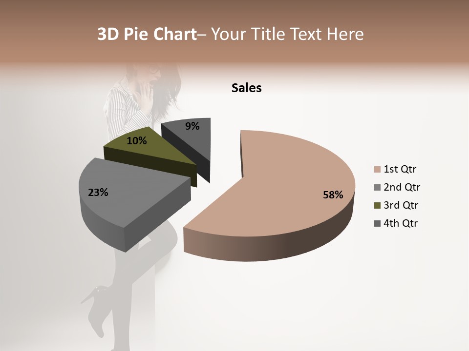 Placard Looking Smiling PowerPoint Template