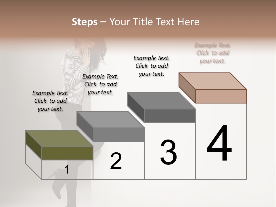 Placard Looking Smiling PowerPoint Template