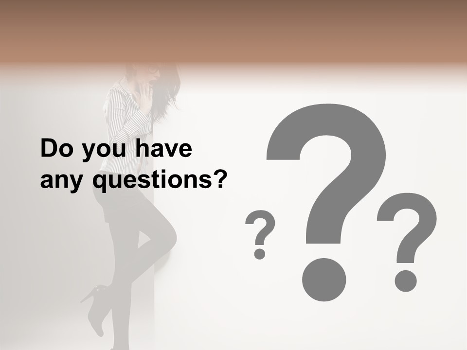 Placard Looking Smiling PowerPoint Template