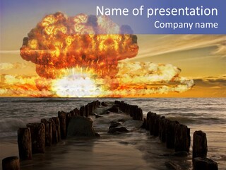 Catastrophe Demolition War PowerPoint Template