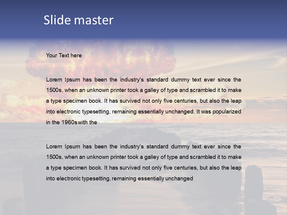 Catastrophe Demolition War PowerPoint Template