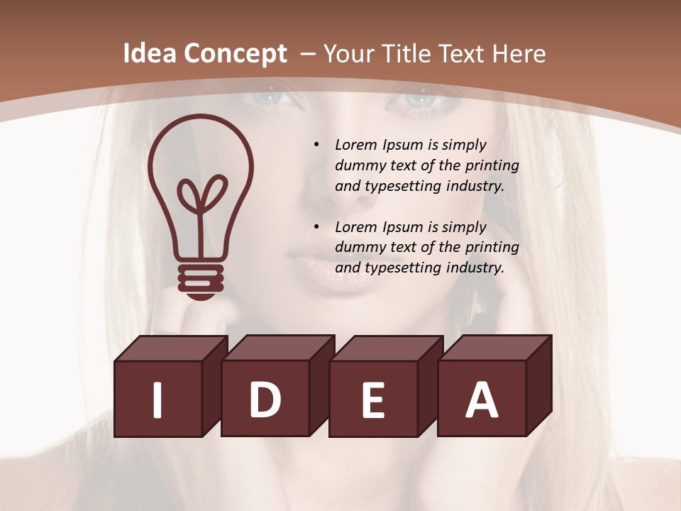 Sensuality Portrait Glamour PowerPoint Template