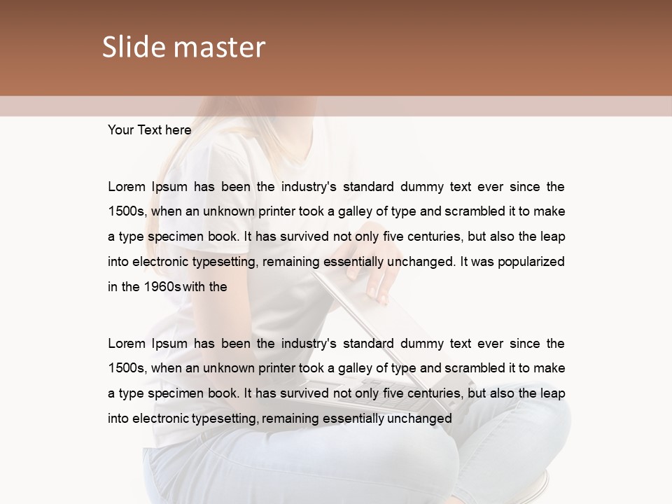 Student Woman Study PowerPoint Template