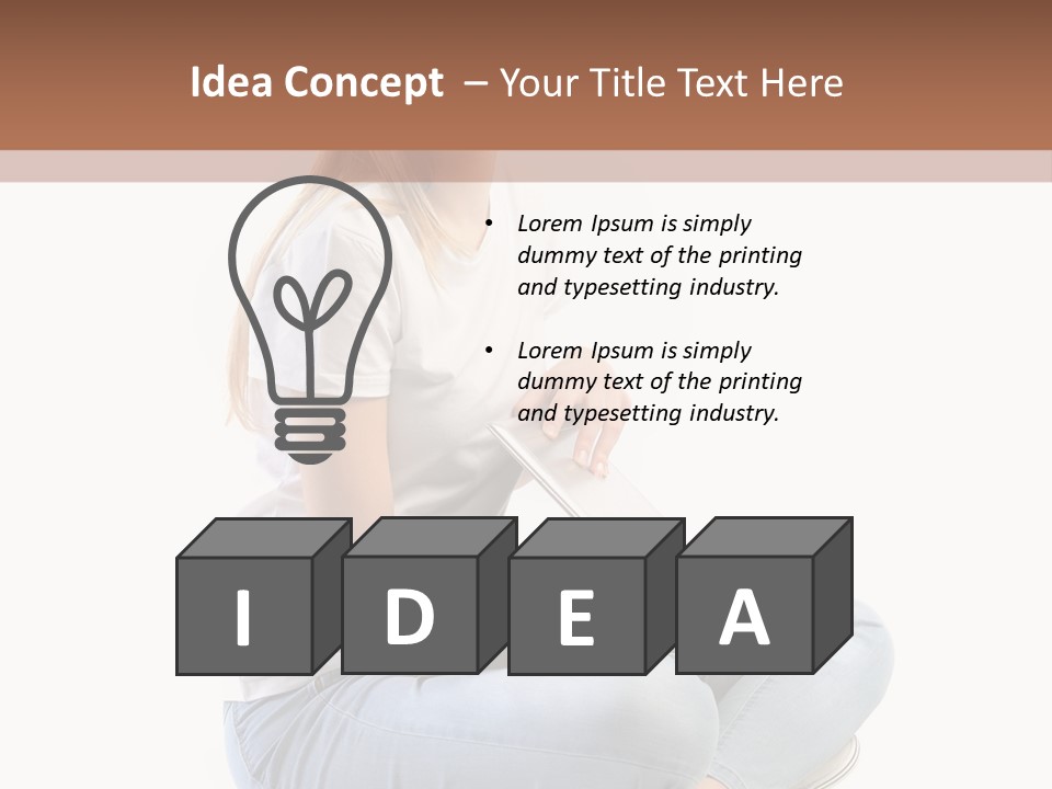 Student Woman Study PowerPoint Template