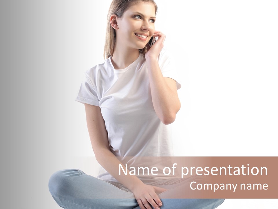 Call Listen Smiling PowerPoint Template