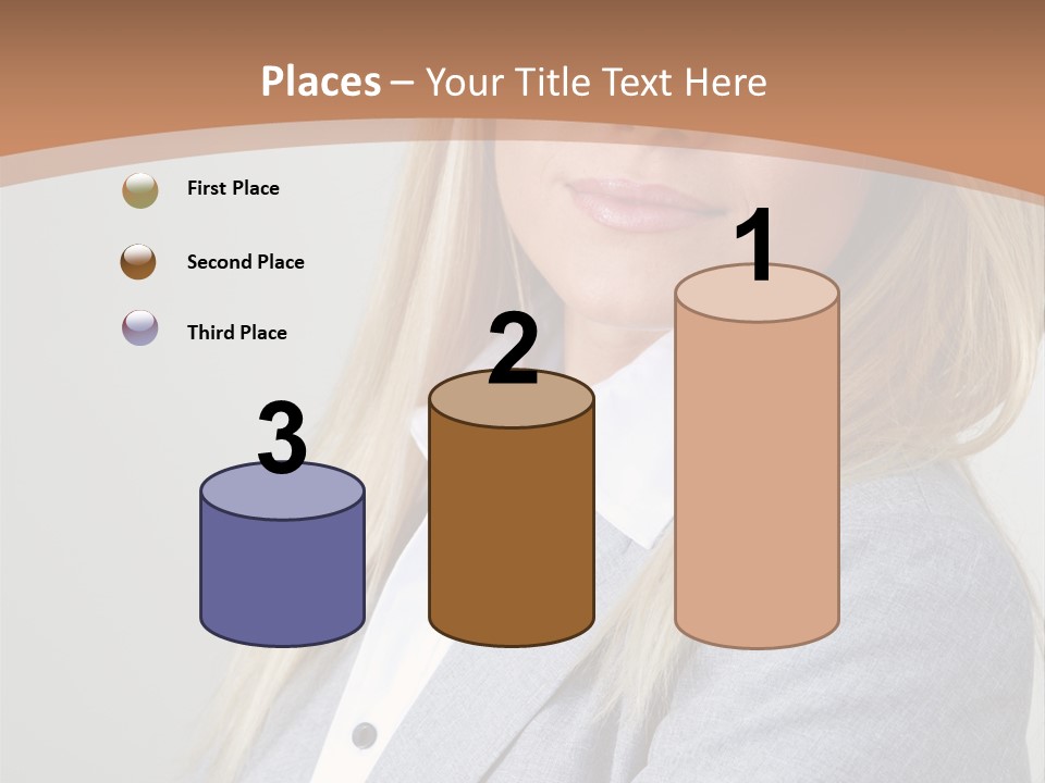 Portrait Smiling Beauty PowerPoint Template