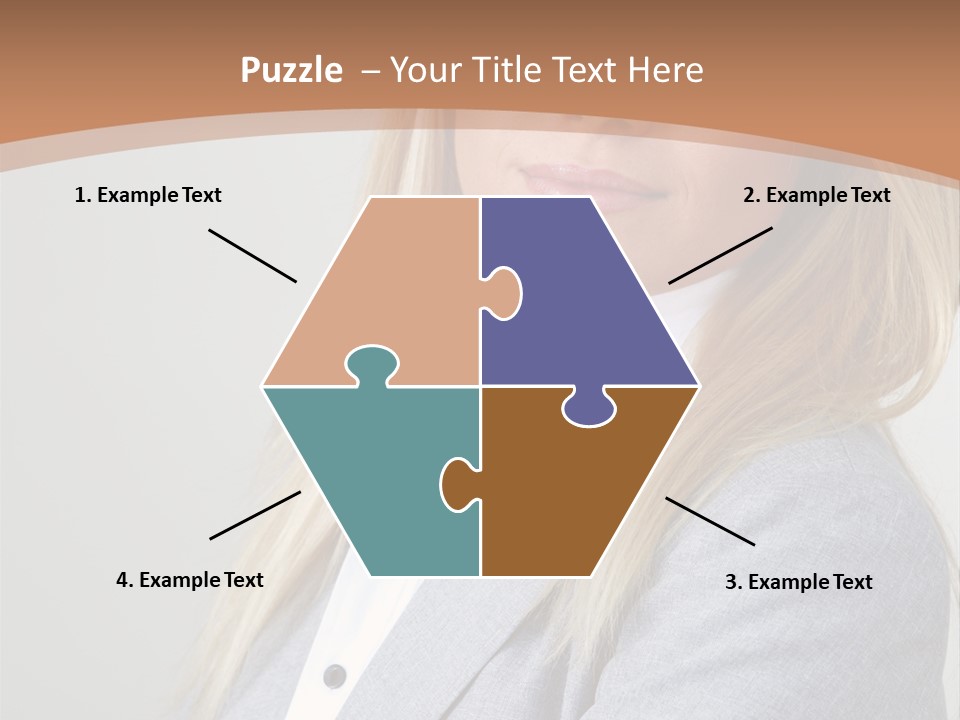 Portrait Smiling Beauty PowerPoint Template