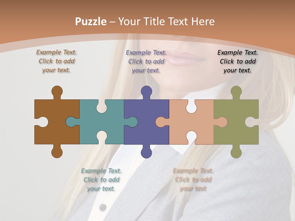 Portrait Smiling Beauty PowerPoint Template