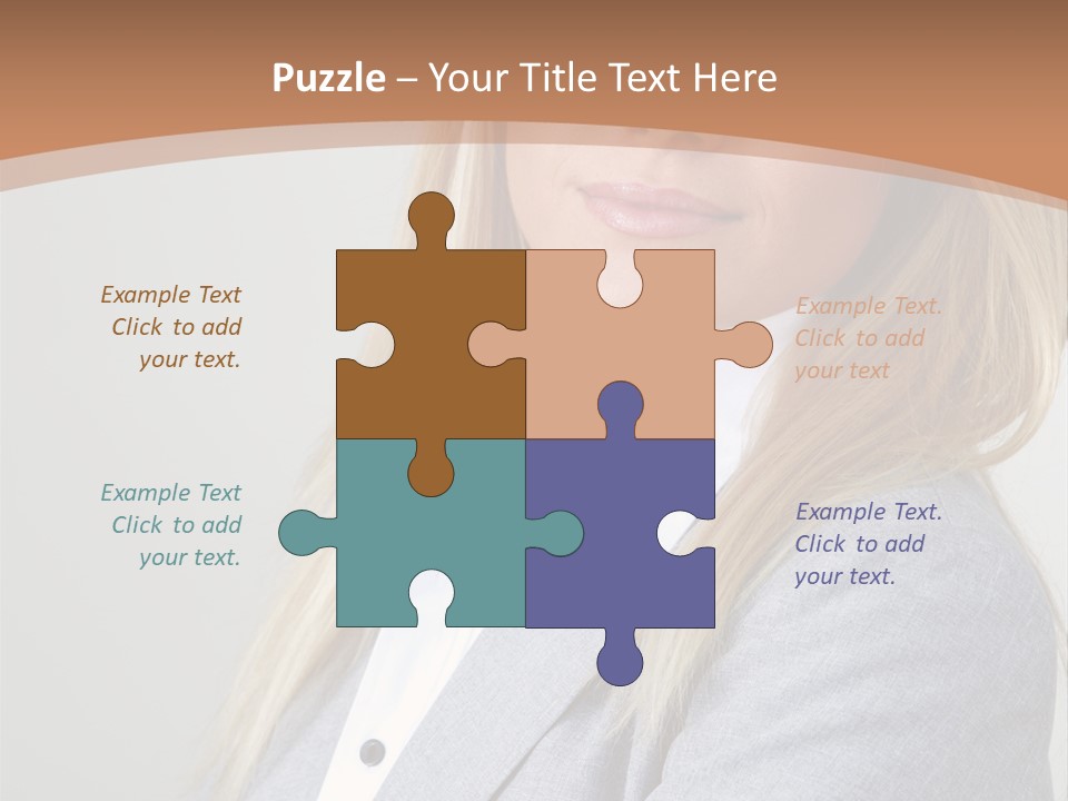 Portrait Smiling Beauty PowerPoint Template