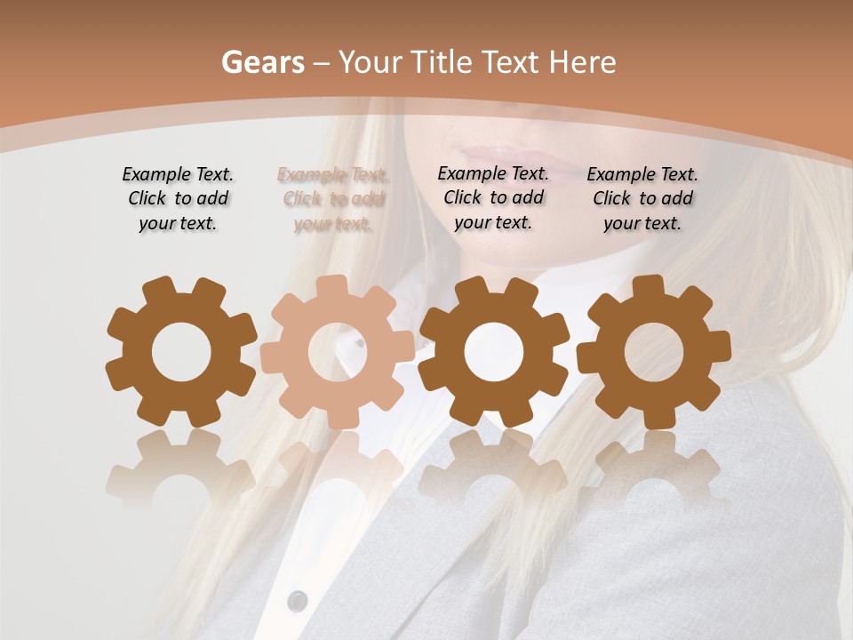 Portrait Smiling Beauty PowerPoint Template