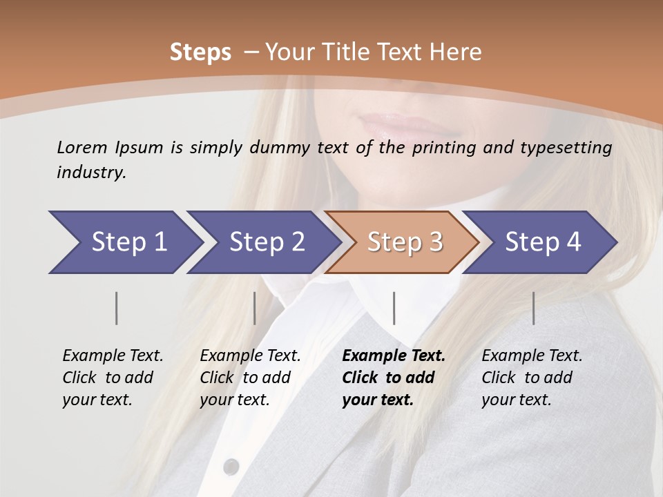 Portrait Smiling Beauty PowerPoint Template