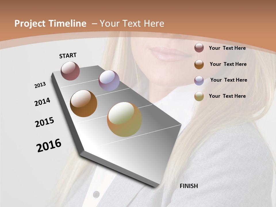 Portrait Smiling Beauty PowerPoint Template