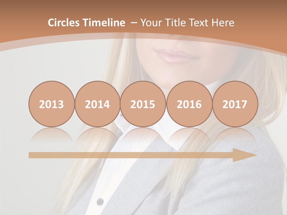 Portrait Smiling Beauty PowerPoint Template