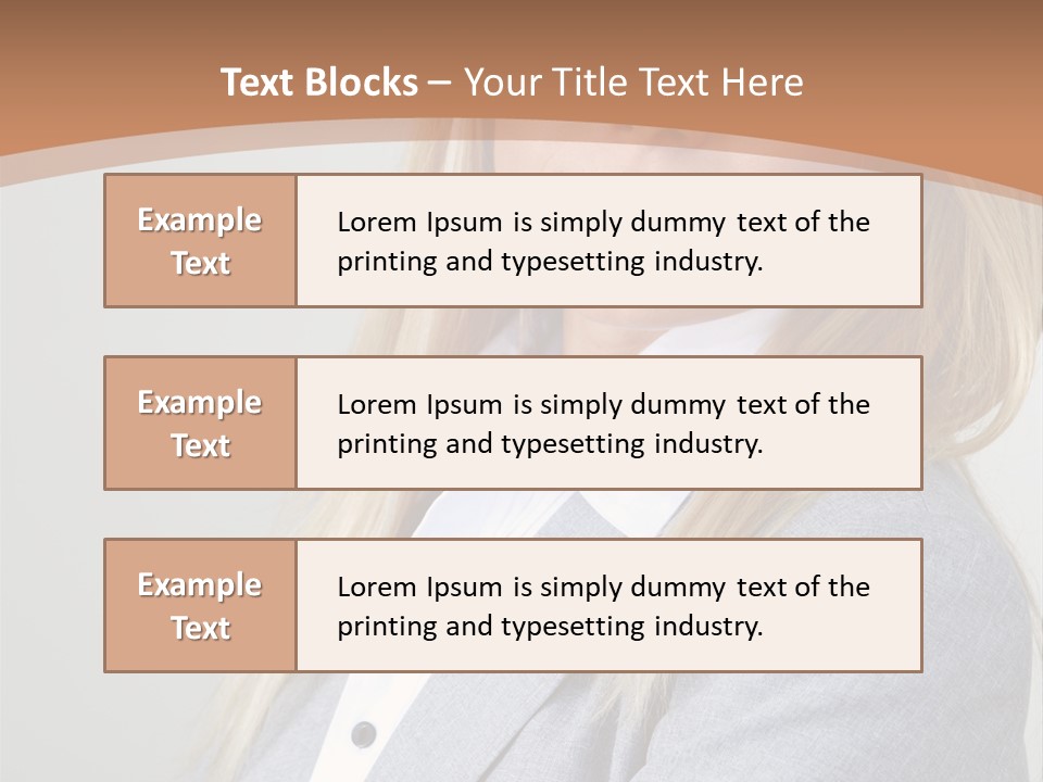 Portrait Smiling Beauty PowerPoint Template
