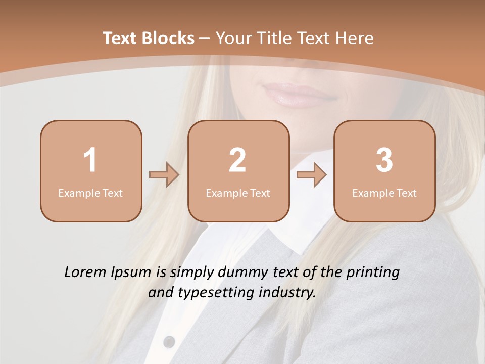 Portrait Smiling Beauty PowerPoint Template