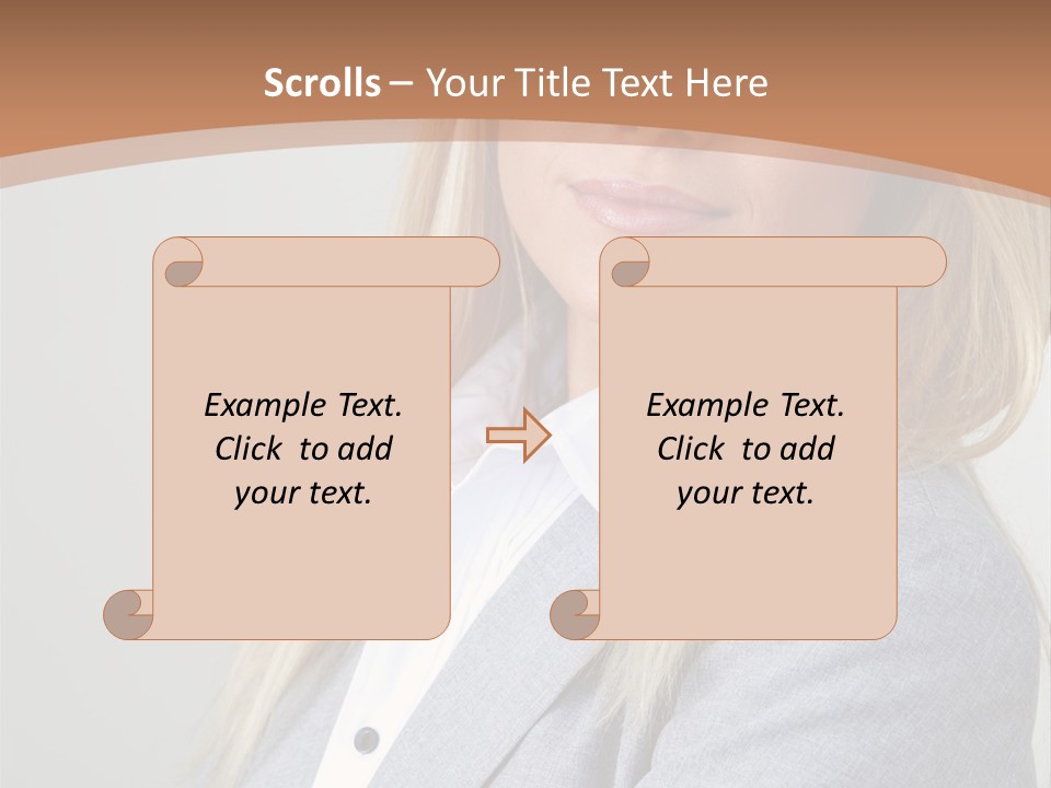 Portrait Smiling Beauty PowerPoint Template