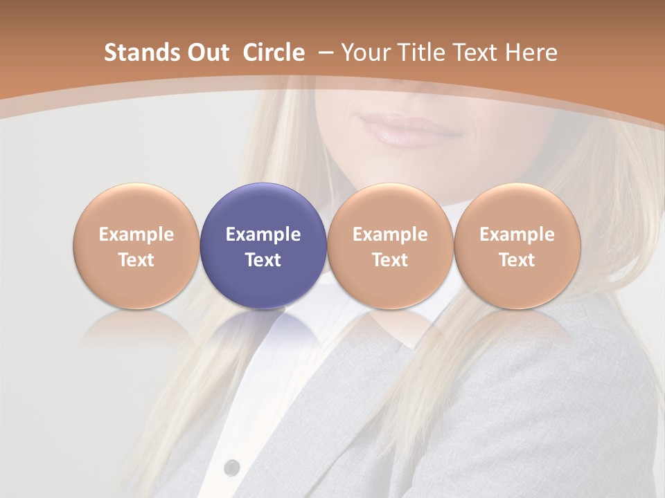 Portrait Smiling Beauty PowerPoint Template