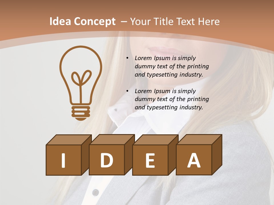 Portrait Smiling Beauty PowerPoint Template