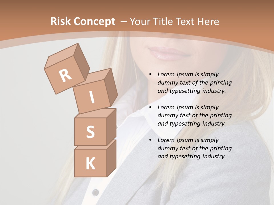 Portrait Smiling Beauty PowerPoint Template