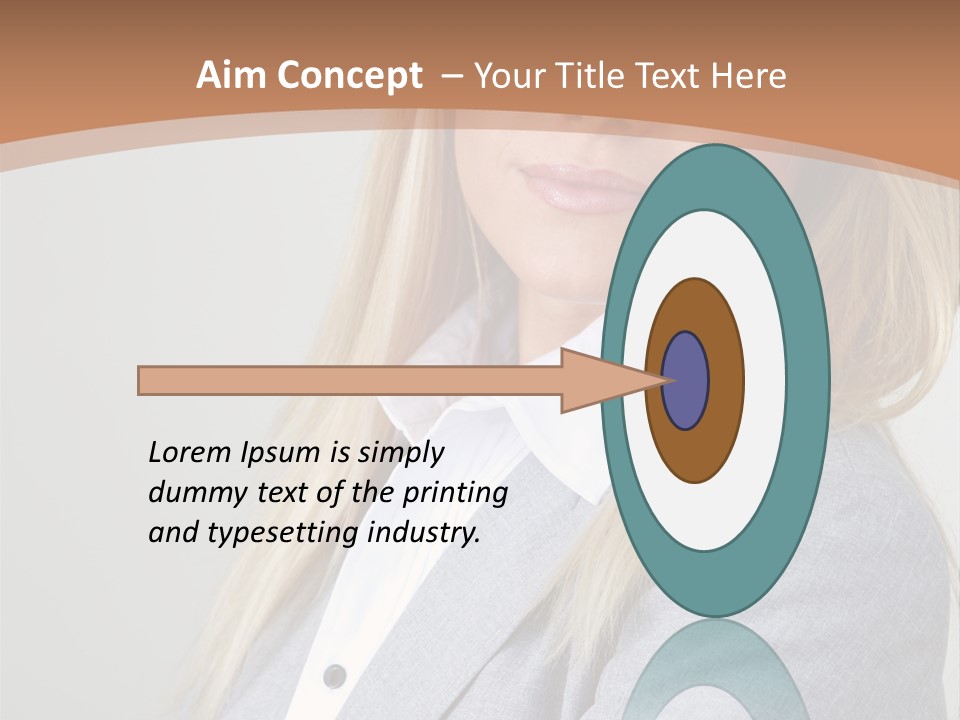 Portrait Smiling Beauty PowerPoint Template