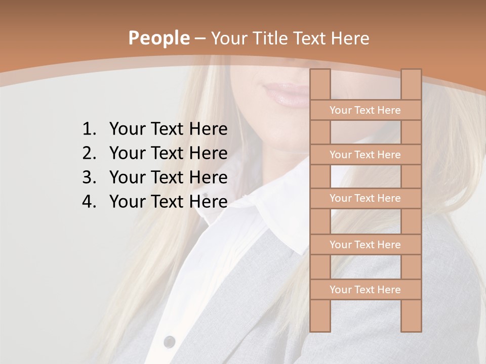 Portrait Smiling Beauty PowerPoint Template