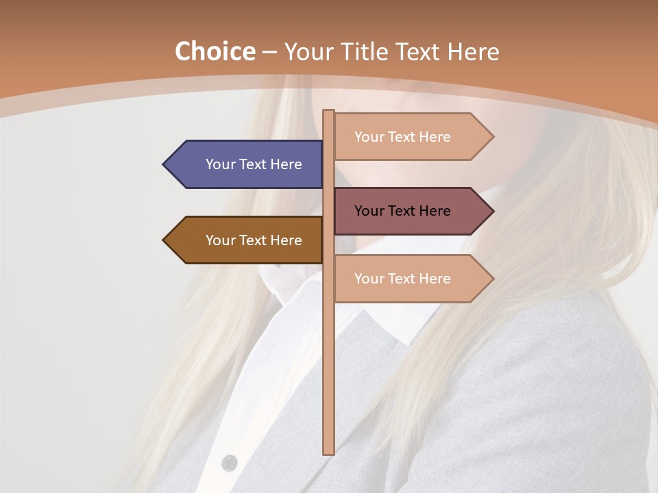 Portrait Smiling Beauty PowerPoint Template