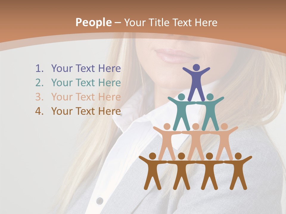 Portrait Smiling Beauty PowerPoint Template