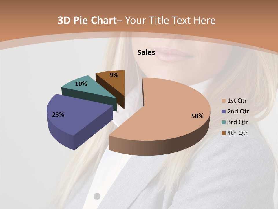 Portrait Smiling Beauty PowerPoint Template